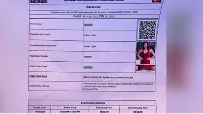 Sunny Leone's photo on UP Police Constable Exam admit card, post goes viral