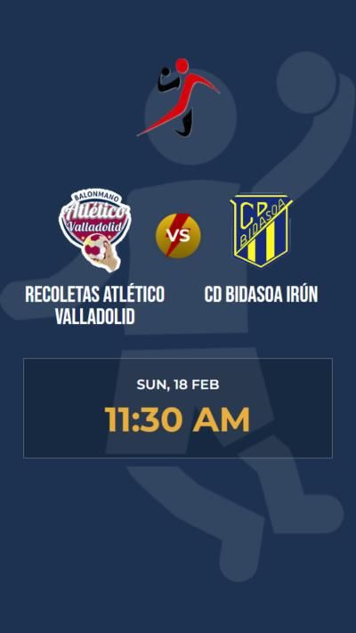 CD Bidasoa Irún defeats Recoletas Atlético Valladolid with 35-33 score