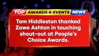 Tom Hiddleston thanks fiancée Zawe Ashton and fans at awards