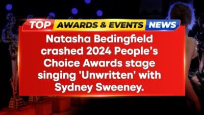 Natasha Bedingfield surprises audience by singing iconic hit Unwritten.