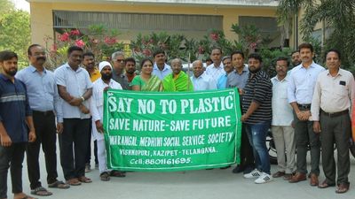 Green activist embarks on padayatra to Medaram calling for pilgrims to shun plastic products