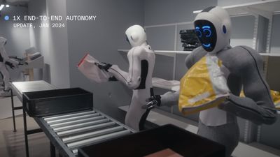 Watch this eerily silent vision of the future — where offices are filled with weird, AI-powered robots