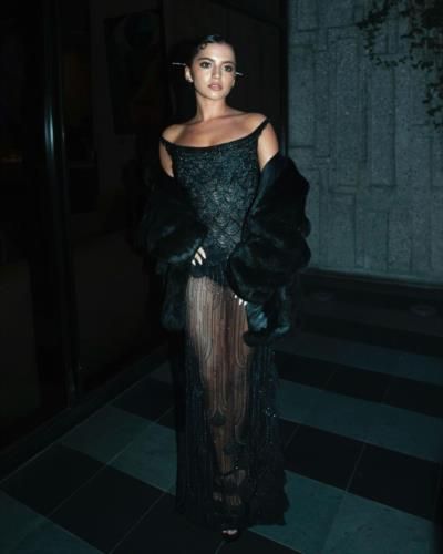 Isabela Merced Stuns In Versace At Madame Web Premiere