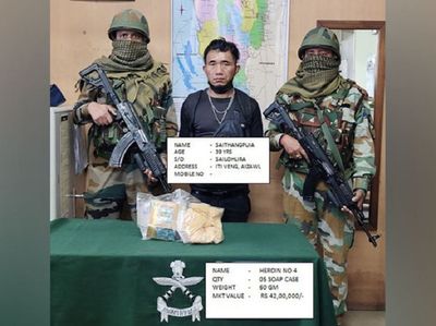 Assam Rifles, Anti Narcotics Squad Mizoram recovers Heroin worth Rs 42 lakhs, 1 held
