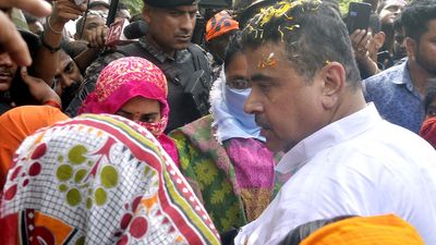 BJP leader Suvendu visits Sandeshkhali after High Court intervention