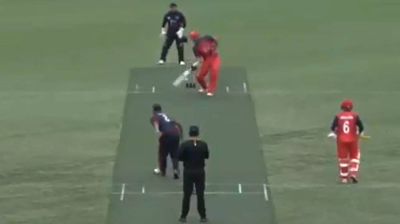 Watch - Batter effortlessly smacks back-to-back one-handed sixes in viral video