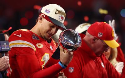 A mic’d-up Patrick Mahomes was already talking about a Chiefs’ three-peat while celebrating on the field