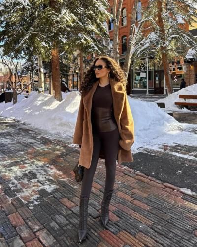Madison Pettis Rocks Timeless Style In Long Brown Trench Coat