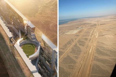 New Aerial Footage Unveils Saudi Arabia’s Dystopian $1 Trillion Project “The Line”