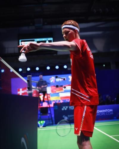 Anders Antonsen Dominates The Badminton Court With Skill And Intensity