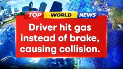 Driver Mistakes Gas For Brake, Gets Stuck Between Suvs