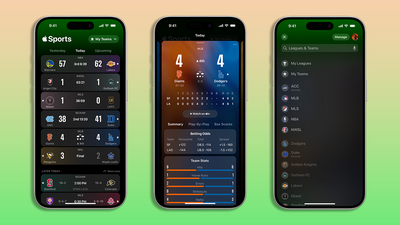 Apple launches Apple Sports for iPhone with live scores, stats and betting odds