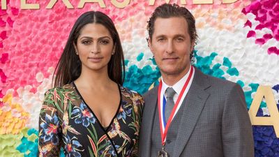 Matthew and Camila McConaughey's grounding cabinet color encourages us to return to natural surroundings