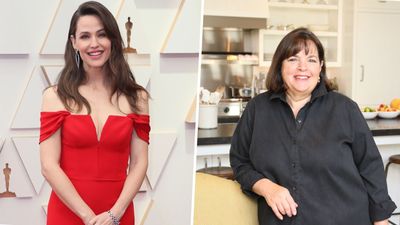 Jennifer Garner visited Ina Garten's country kitchen – but we were more distracted by this color combination