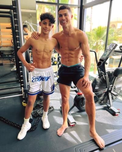 Cristiano Ronaldo And Son Bond Over Gym Workouts Together