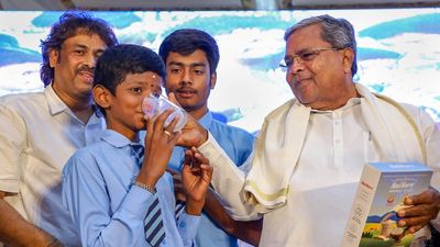 Karnataka CM Siddaramaiah inaugurates programme to give millet malt to school children as part of mid-day meal