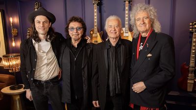 "There is a spirit in the place": Watch Led Zeppelin's Jimmy Page, Queen's Brian May and Black Sabbath's Tony Iommi unite to launch London's new Gibson Garage