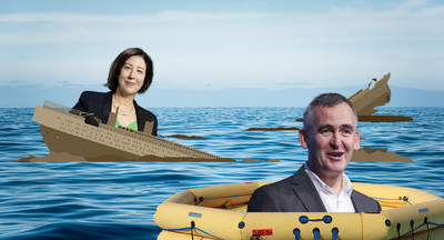 As Banducci checks out of Woolworths, another woman is tasked with saving a sinking ship