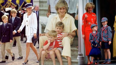 Princess Diana's cutest moments with Harry and William, from starting school to summer holidays