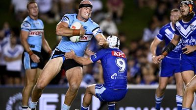 Burton on report as Dogs lose to Sharks in NRL trial