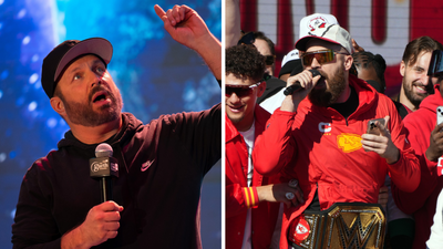 Garth Brooks offers Travis Kelce a Friends in Low Places duet after hysterical, drunken Chiefs parade performance