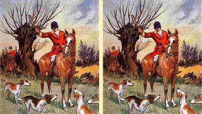 Optical Illusion: Can you find the hidden fox in this hunting scene?