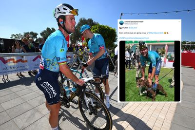 Tweets of the week: Mark Cavendish has a run-in with police dogs