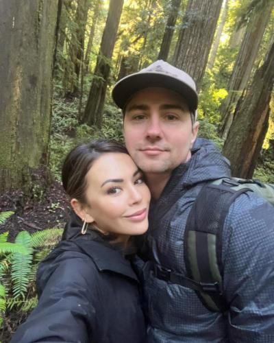 Janel Parrish Long And Husband Embrace In Loving Kiss