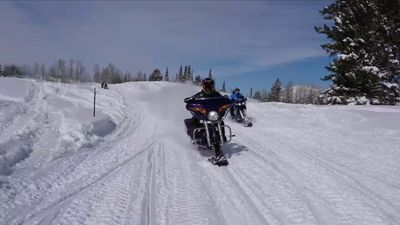 Here’s What a Harley-Davidson Bagger Looks Like as a Snow Bike