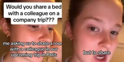 Tiktoker Shocked By Company's Request To Share Bed On Trip