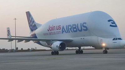 Airbus Beluga spotted at Kempegowda International Airport on February 23