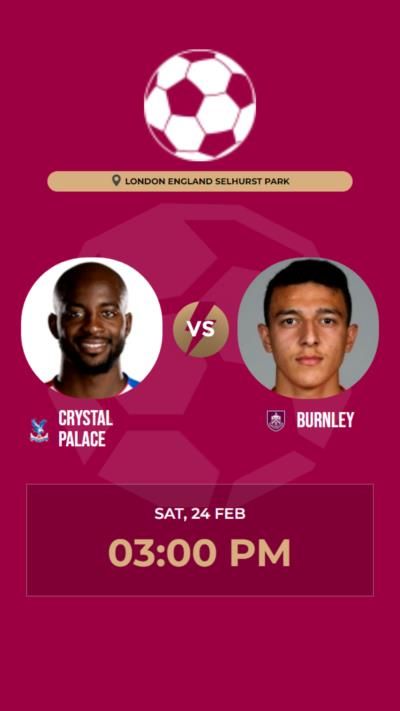 Crystal Palace Dominates Burnley With A 3-0 Victory At Home.