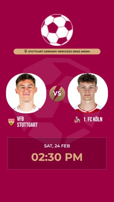 Vfb Stuttgart And 1. FC Köln Draw 1-1 In Match