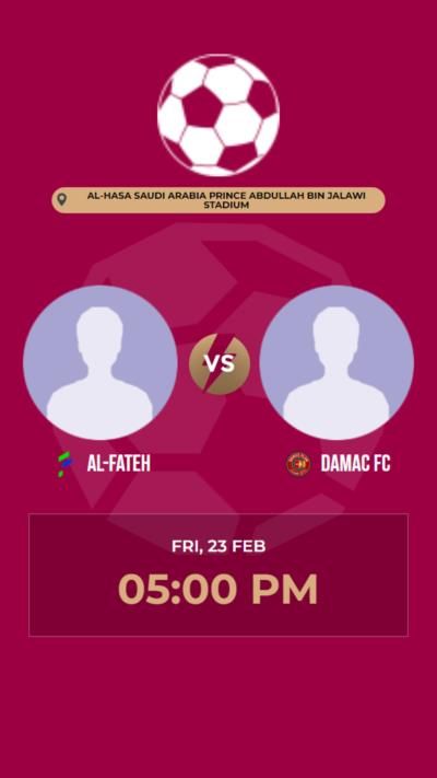 Al-Fateh And Damac FC Draw 1-1 In Intense Football Match