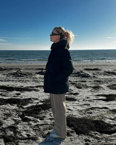 Mia Blichfeldt Radiates Grace And Strength On The Shore