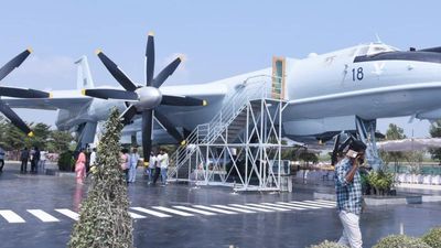 Indian Navy’s decommissioned aircraft TU-142M displayed at museum in Kakinada