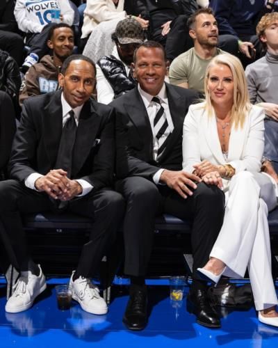 Alex Rodriguez Adds Star Power To Basketball Match Sidelines