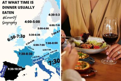 This Map Of ‘Usual Dinner Times’ In Europe Is Going Viral And Sparking Discussions