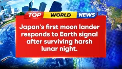 Japan's Moon Lander Survives Harsh Lunar Night, Signals Earth