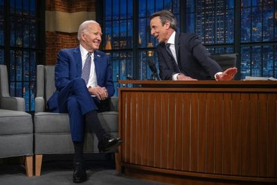 Biden Sits Down With TV Comic Meyers To Woo Voters