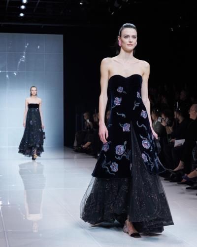 Winter Blooms: Giorgio Armani's Graceful Fashion Collection
