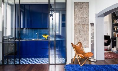 Blue makes a big splash in a renovated villa on the Adriatic coast