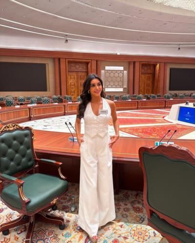 Yasmina Zaytoun Stuns In Sophisticated White Ensemble At Event