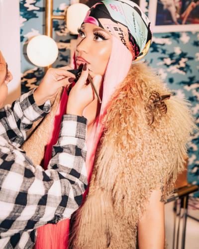 Nicki Minaj Shines In Bold Pink Top For Photoshoot