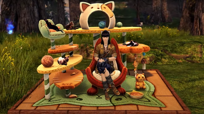 Today's big Guild Wars 2 update may add new weapon proficiencies and a new legendary armour set, but what I really care about is this adorable cat tree