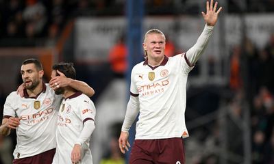 Five-star Erling Haaland demolishes Luton as Manchester City win 6-2