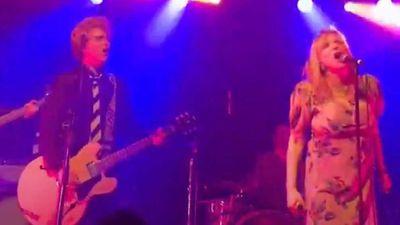 Surprise! Courtney Love joined Green Day covers project The Coverups onstage for three songs in London last night