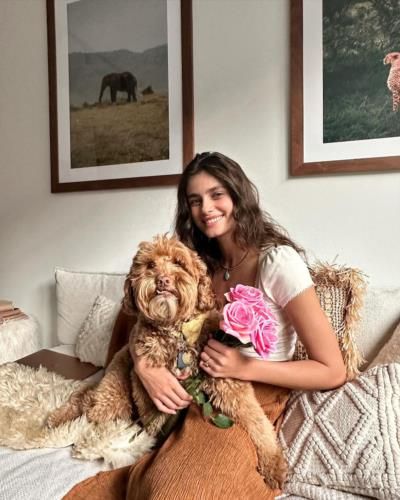 Taylor Hill's Heartwarming Photoshoot With Furry Friend