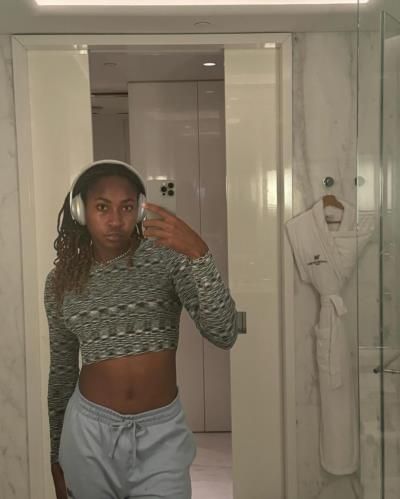 Coco Gauff Prioritizing Self-Care With Stylish Outfit And Skincare Routine