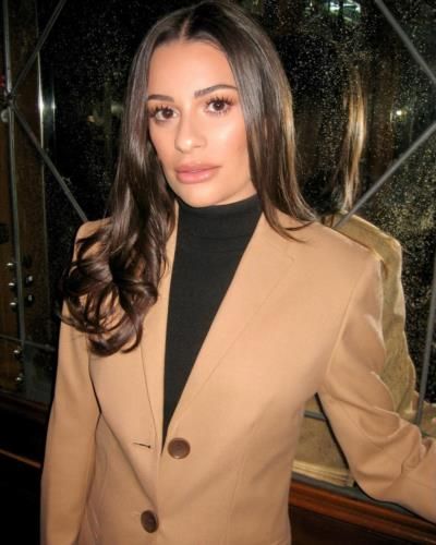 Lea Michele's Chic Autumn Look: Brown Coat Fashion Inspiration
